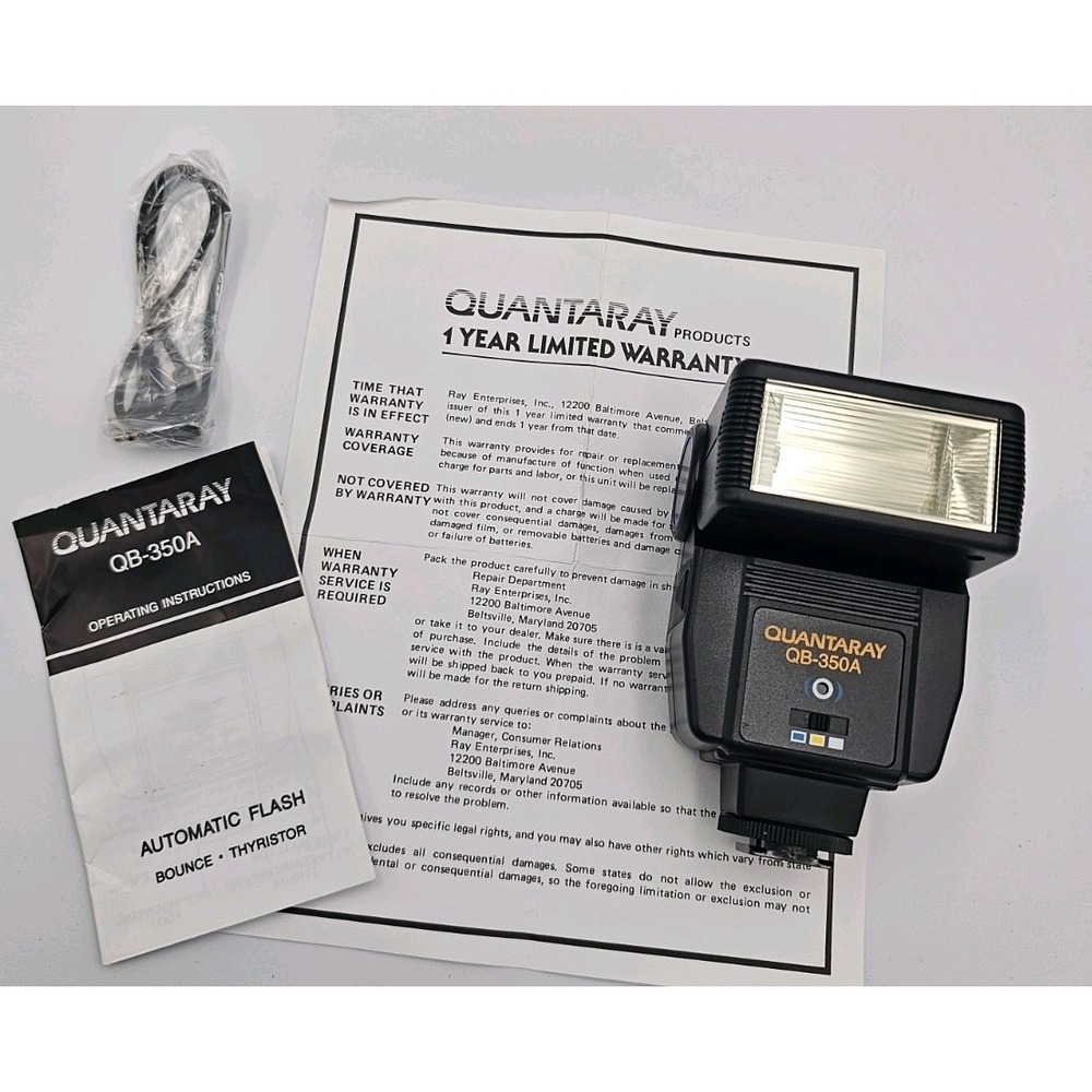 Quantaray QB-350A Shoe Mount Flash Universal Automatic Electronic Bounce Flash